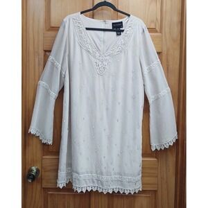 Orphan black By Hot Topic Sheer Lined Embroidered Tunic Mini Dress Size XXL